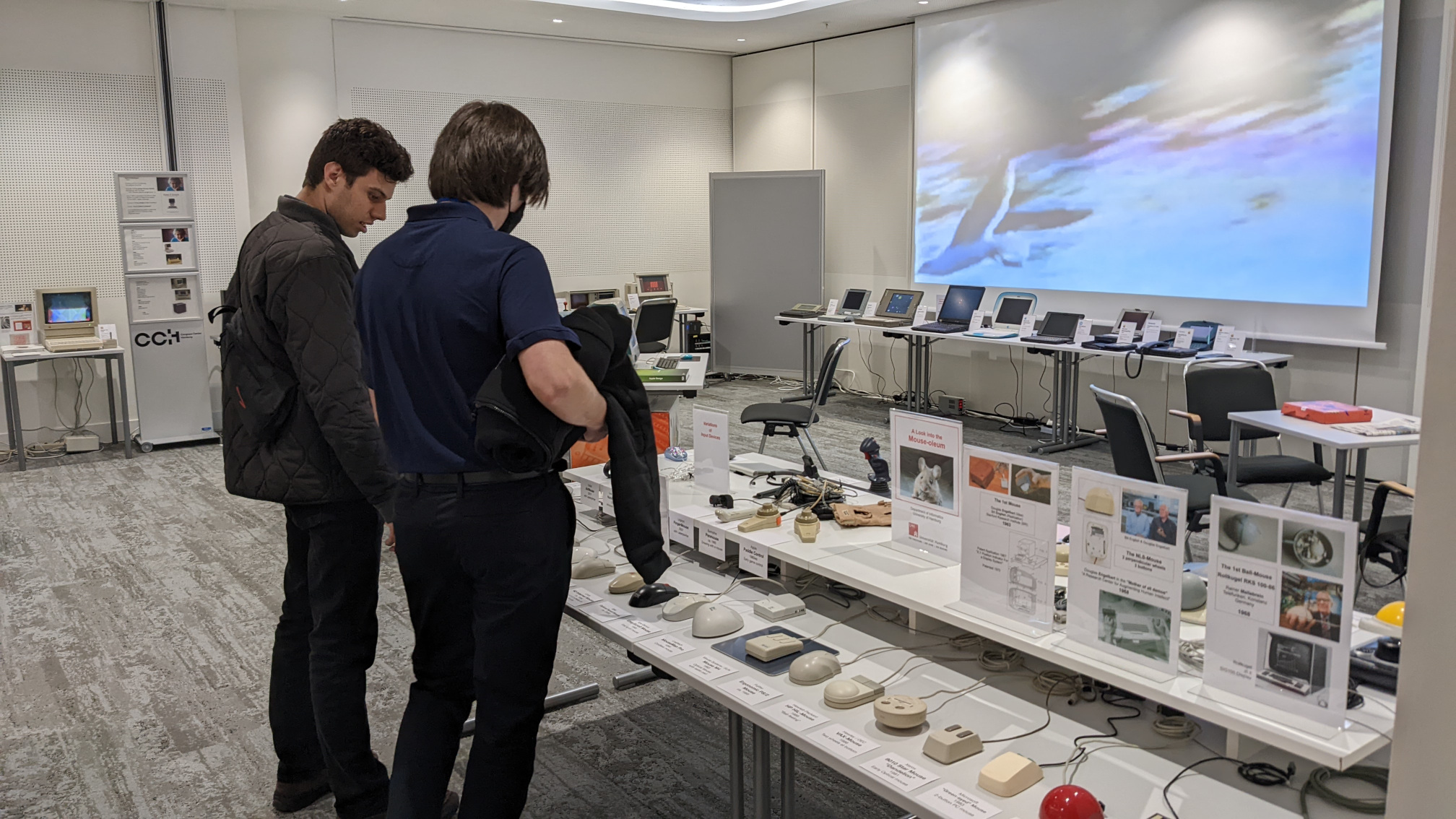 Row of personal computers from the 1980s